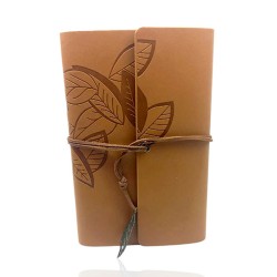Retro Deri Defter Yaprak Tasarımlı Büyük Boy Taba, çelik bileklik, modern takı, zarif aksesuar, kadın bileklik, erkek bileklik