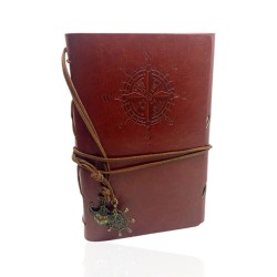 Retro Deri Defter Pusula Tasarımlı Büyük Boy Kahverengi, çelik bileklik, modern takı, zarif aksesuar, kadın bileklik, erkek bile