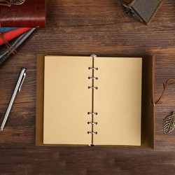 Retro Deri Defter Yaprak Tasarımlı Küçük Boy Taba, çelik bileklik, modern takı, zarif aksesuar, kadın bileklik, erkek bileklik