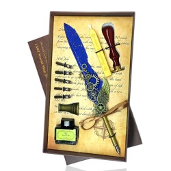 Tüylü Divid Kalem Set Mühürlü 5 Adet Uçlu Ayaklı, nostaljik oyuncak, dekoratif ahşap, özel tasarım, kaliteli hediyelik