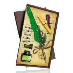 Tüylü Divid Kalem Set Mühürlü 5 Adet Uçlu Ayaklı, nostaljik oyuncak, dekoratif ahşap, özel tasarım, kaliteli hediyelik