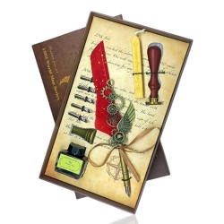 Tüylü Divid Kalem Set Mühürlü 5 Adet Uçlu Ayaklı, nostaljik oyuncak, dekoratif ahşap, özel tasarım, kaliteli hediyelik