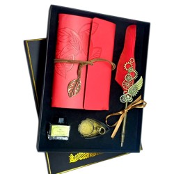 Tüylü Divid Retro Defter Set Mürekkepli Tüylü Divid Ayaklıklı, nostaljik oyuncak, dekoratif ahşap, özel tasarım, kaliteli hediye