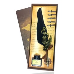 Tasarım Divid Kalem Şık Tüylü Kalem 5 Afet Farklı Uçlu, nostaljik oyuncak, dekoratif ahşap, özel tasarım, kaliteli hediyelik
