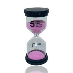 5 Dakikalık Pembe Renk Kum Saati, nostaljik oyuncak, dekoratif ahşap, özel tasarım, kaliteli hediyelik