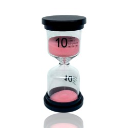 10 Dakikalık Pembe Renk Kum Saati, nostaljik oyuncak, dekoratif ahşap, özel tasarım, kaliteli hediyelik
