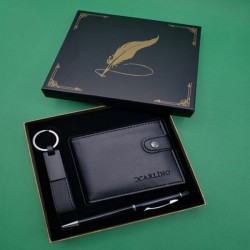 Kişiye Özel Anahtarlık Cüzdan Kalem Siyah Set Tüylü Kutulu, çelik bileklik, modern takı, zarif aksesuar, kadın bileklik, erkek b