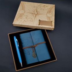 Kişiye Özel Retro Yaprak Defter Kalem Set Turkuaz Pusula Kutulu, çelik bileklik, modern takı, zarif aksesuar, kadın bileklik, er