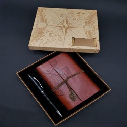 Kişiye Özel Retro Yaprak Defter Kalem Set Kahverengi Pusula Kutulu, çelik bileklik, modern takı, zarif aksesuar, kadın bileklik,